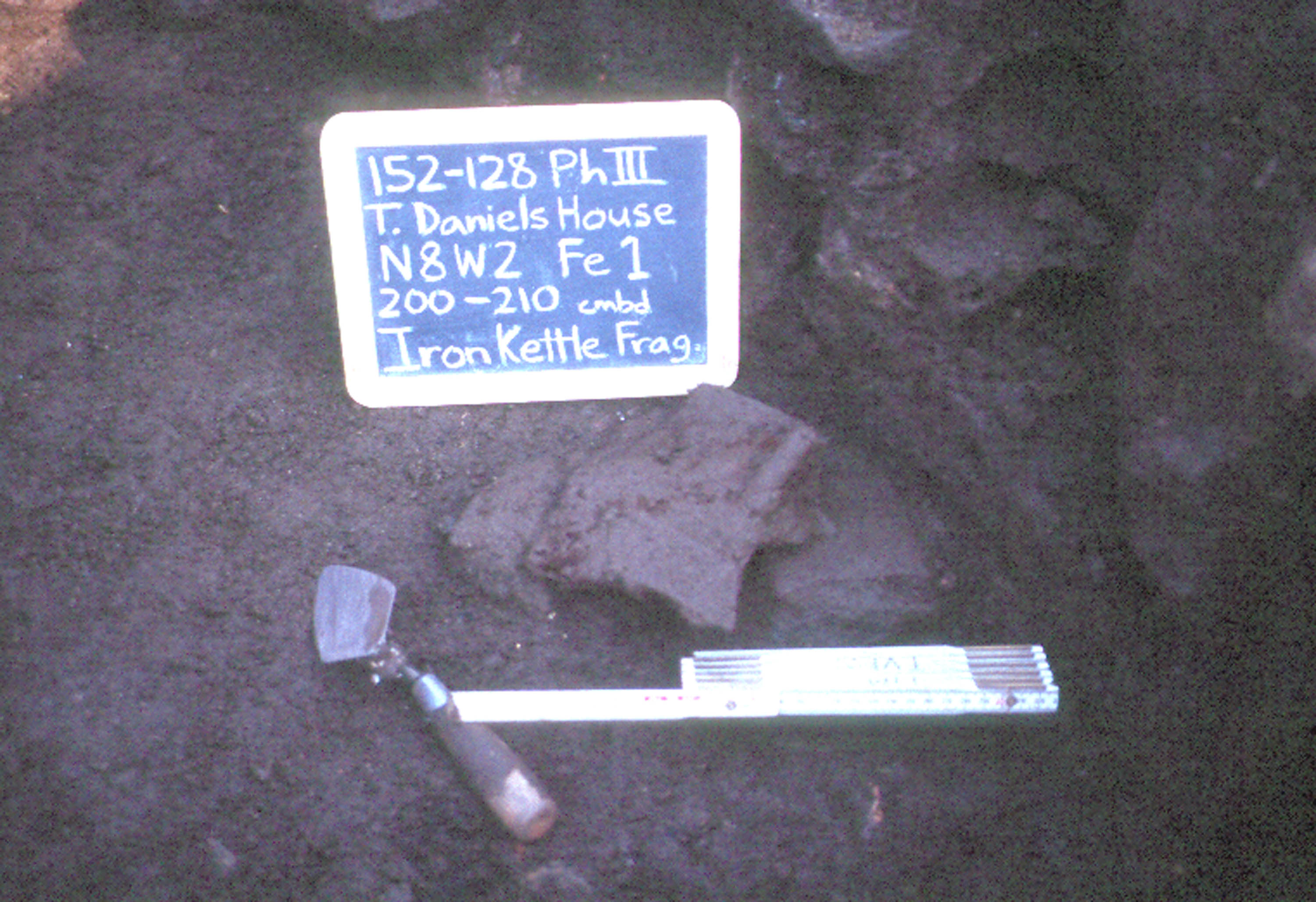 Image of iron pot as found in cellar