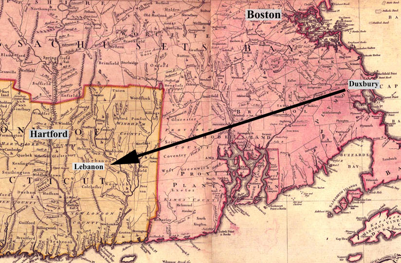 Map of New England, 1755
